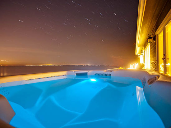 Stargaze from the Olympic Hot Springs hot tub.